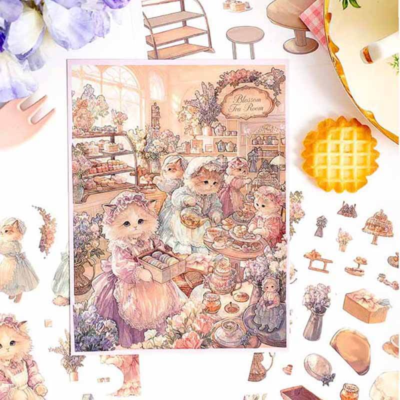 Kitty Treat DIY 3D Scene Stickers With Guide Lines(S)
