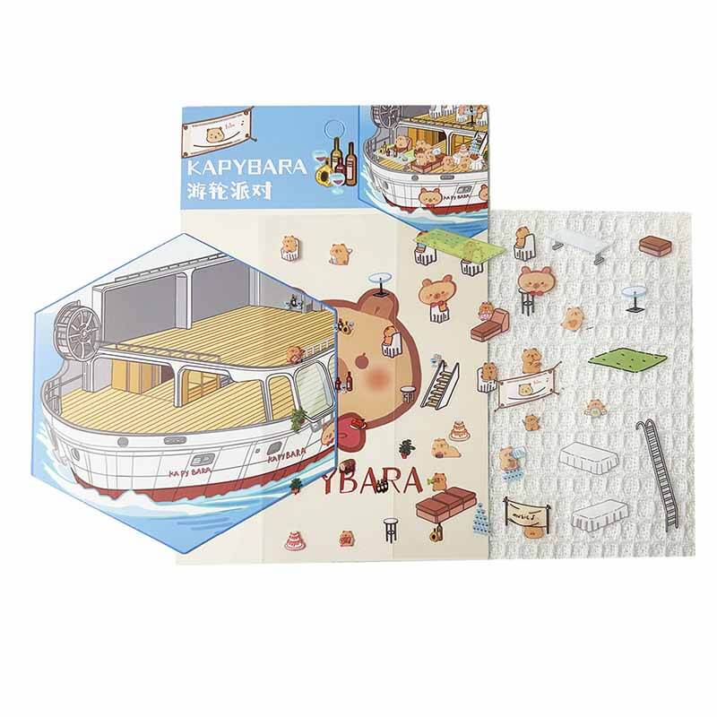 Adorable Pet DIY 3D Scene Stickers 4 Cute Miniature Scenes(S)