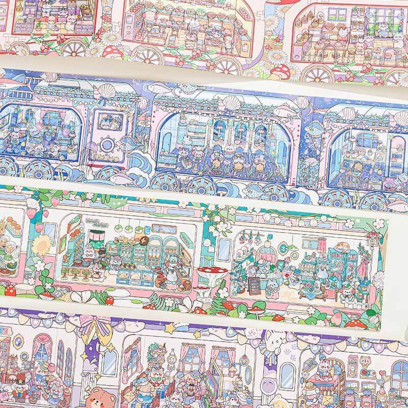 Adventure Fleet DIY 3D Scenes Sticker 4 Cute Scenes(M)