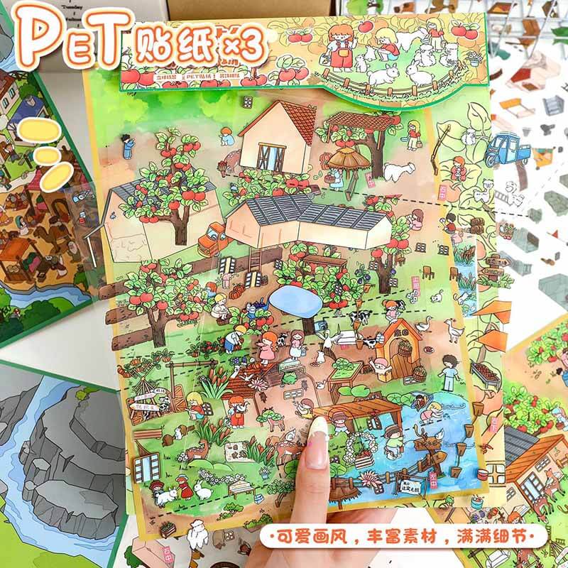 Adventure Nature DIY 3D Scene Stickers 2 Cute Miniature Scenes(xL)