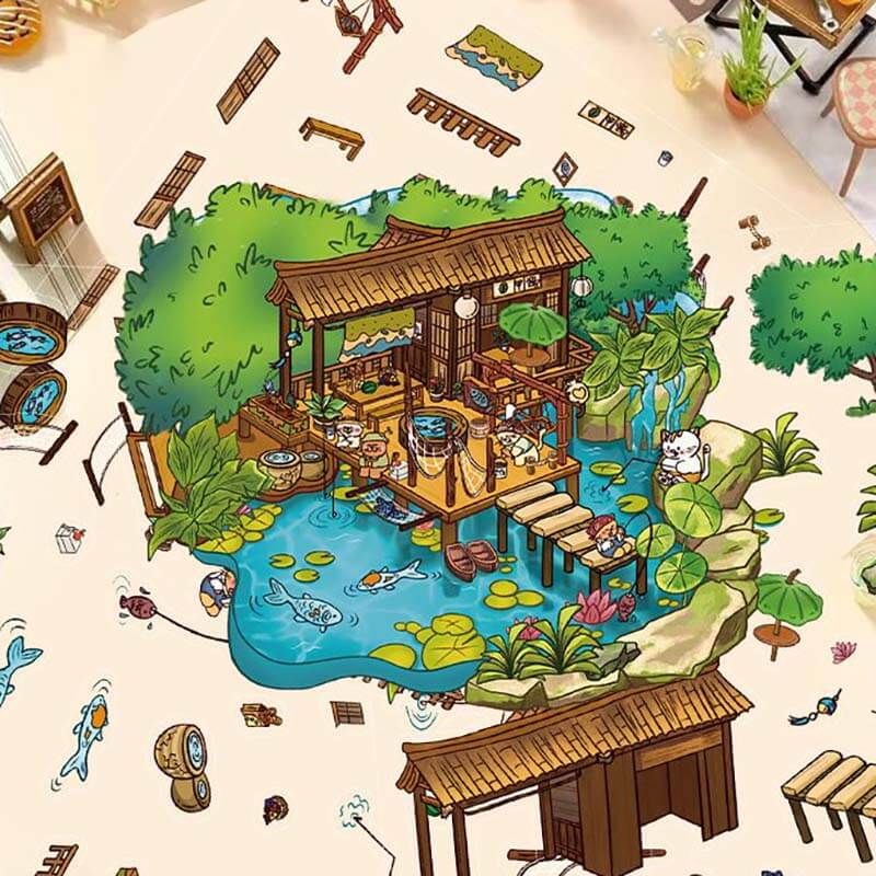 Adventure & Imagination Hub DIY 3D Scene Stickers 4 Cute Miniature Scenes(S)