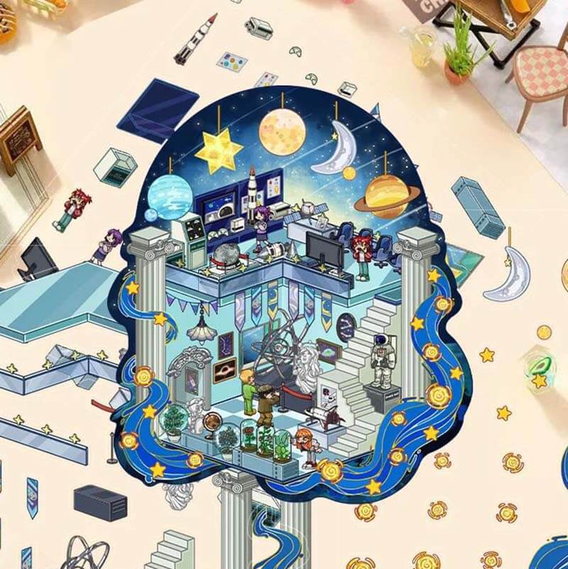 Adventure & Imagination Hub DIY 3D Scene Stickers 4 Cute Miniature Scenes(S)