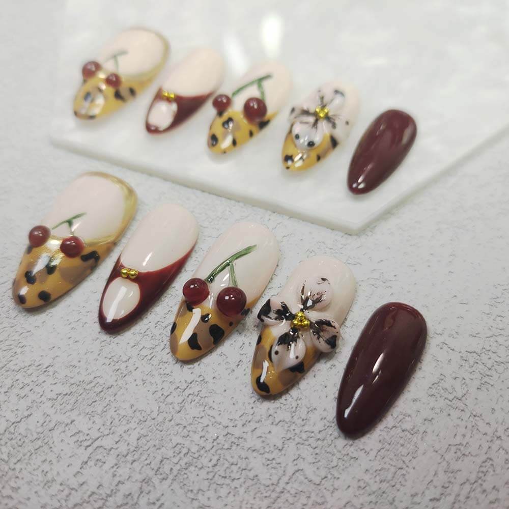 Art Garden Press On Nails Wild Cherry 35