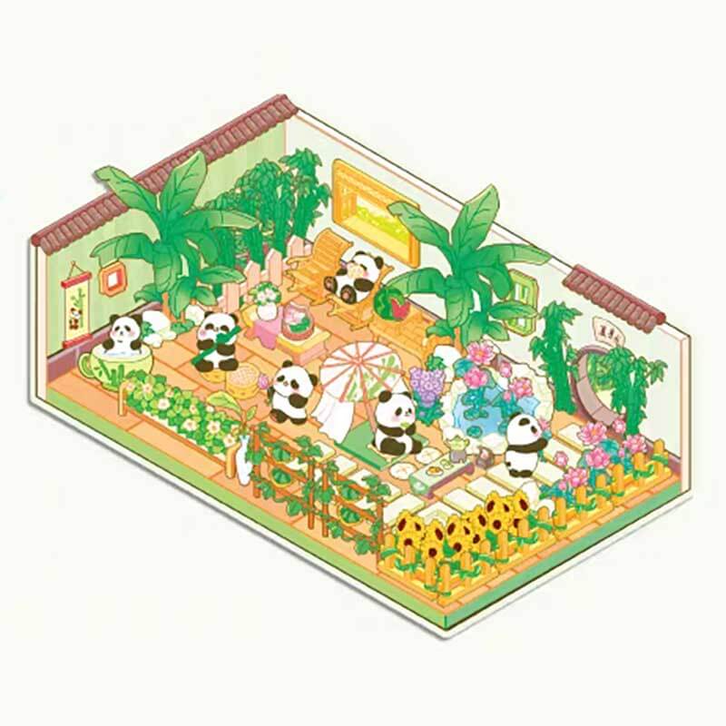 Collection d'autocollants 3D DIY Fantasy Seasons : 4 scènes miniatures mignonnes