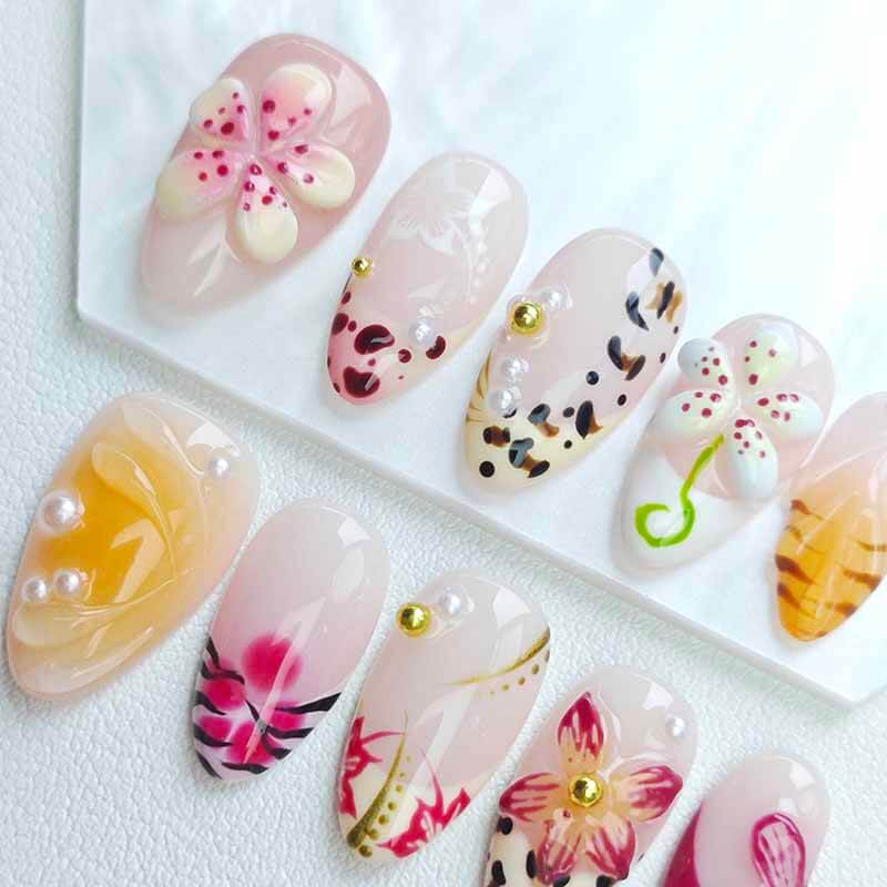 Beauty Art Garden Press On Nails Aloha Petals 136