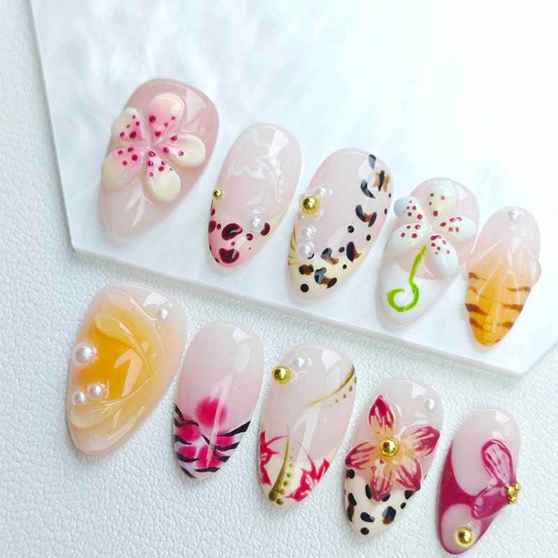 Beauty Art Garden Press On Nails Aloha Petals 136
