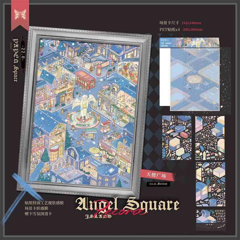Angel Bay Dream DIY 3D Scene Stickers 4 Cute Miniature Scenes(M&L)
