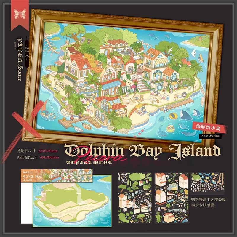 Angel Bay Dream DIY 3D Scene Stickers 4 Cute Miniature Scenes(M&L)
