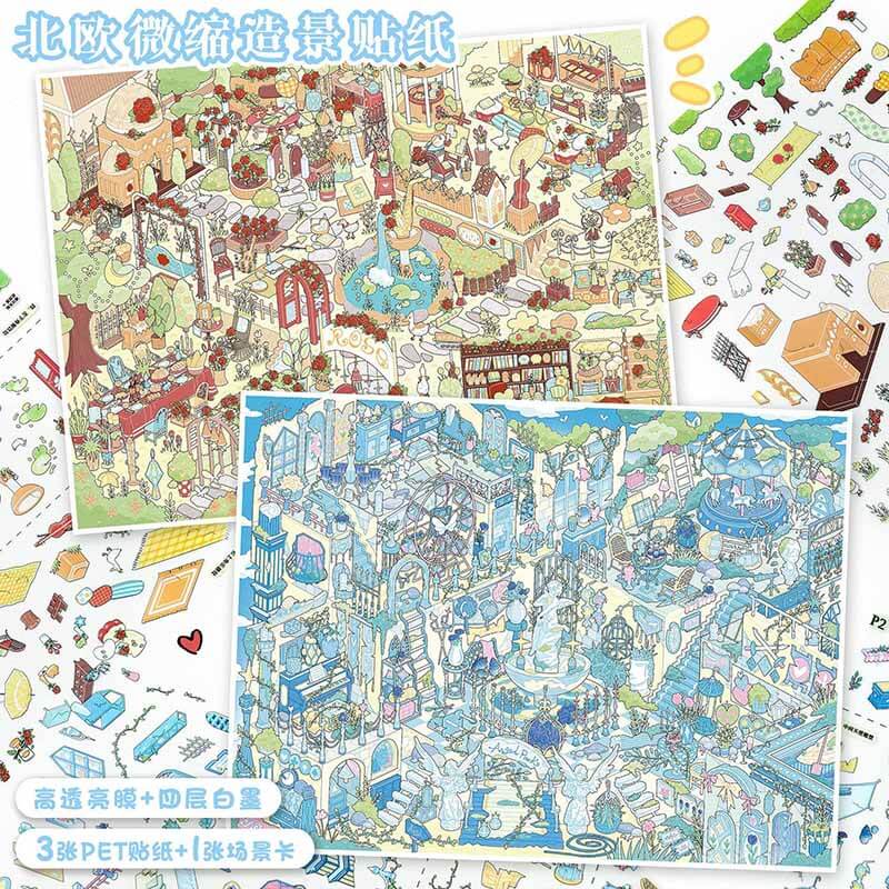 Angel Haven DIY 3D Scene Stickers With Guide Lines(XL)