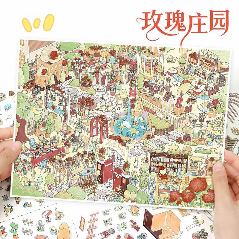 Angel Haven DIY 3D Scene Stickers With Guide Lines(XL)