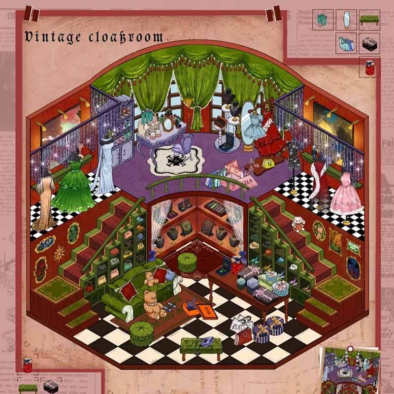 Antique Dreams DIY 3D Scene Stickers 4 Cute Miniature Scenes(M)