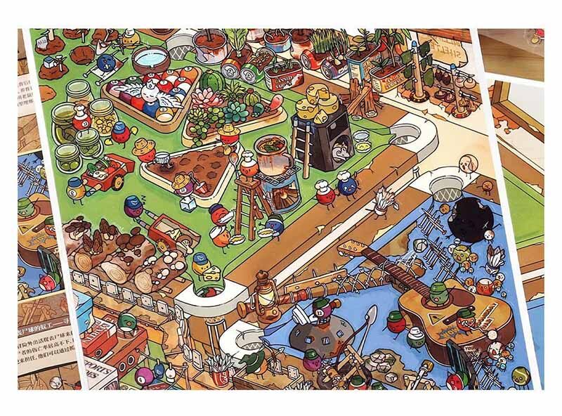 Apocalypse Adventure DIY 3D Scene Stickers 2 Cute Miniature Scenes(L)
