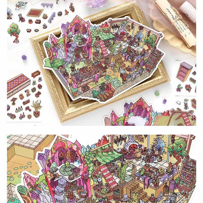 Apocalypse Realm DIY 3D Scene Stickers With Guide Lines(S)