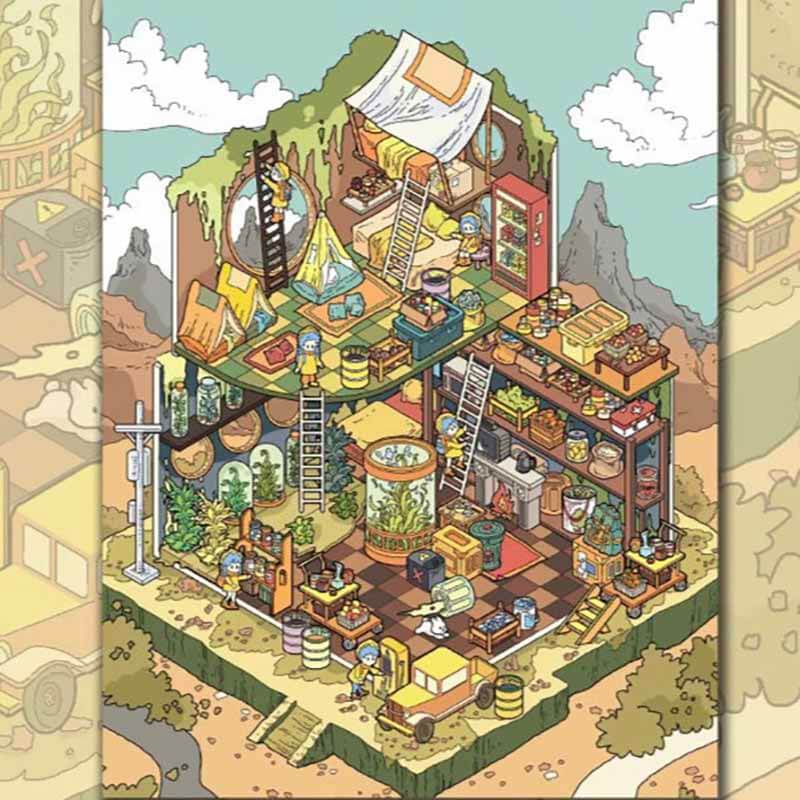 Arabian Nights DIY 3D Scene Stickers Cute Miniature Scenes(M)