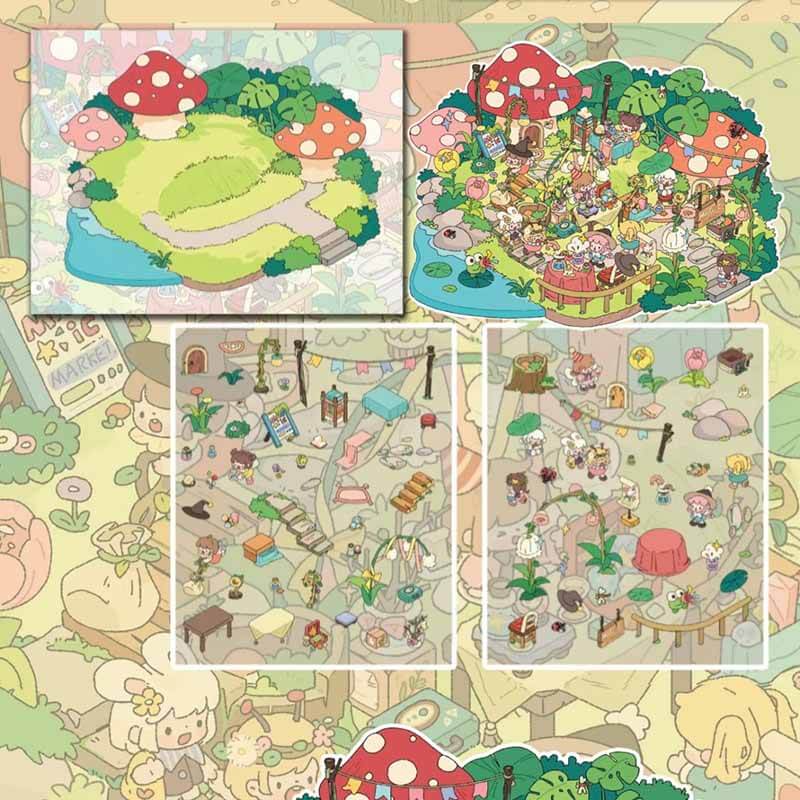 Arabian Nights DIY 3D Scene Stickers Cute Miniature Scenes(M)