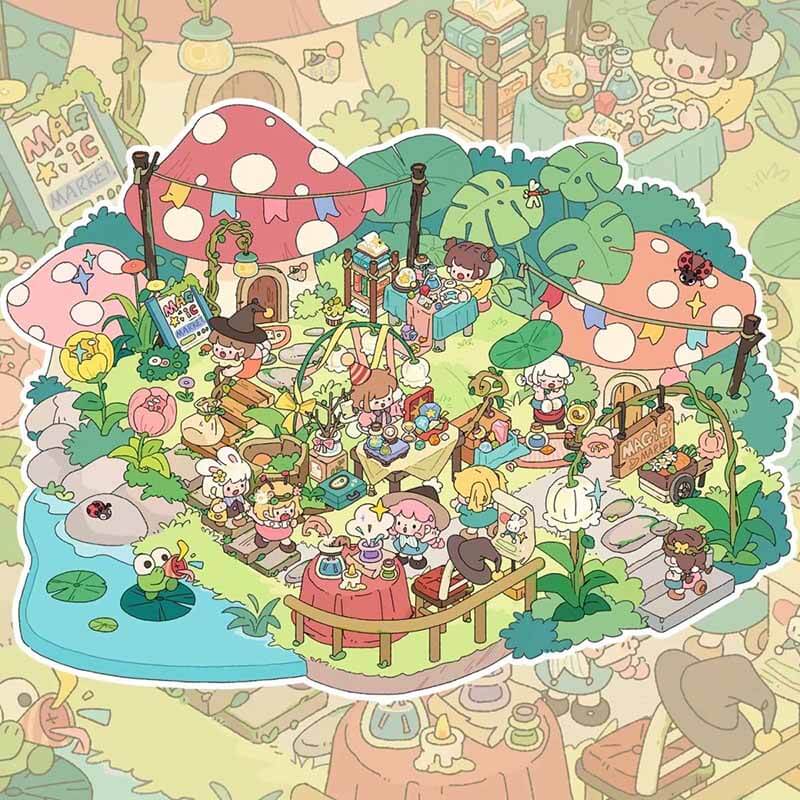 Arabian Nights DIY 3D Scene Stickers Cute Miniature Scenes(M)