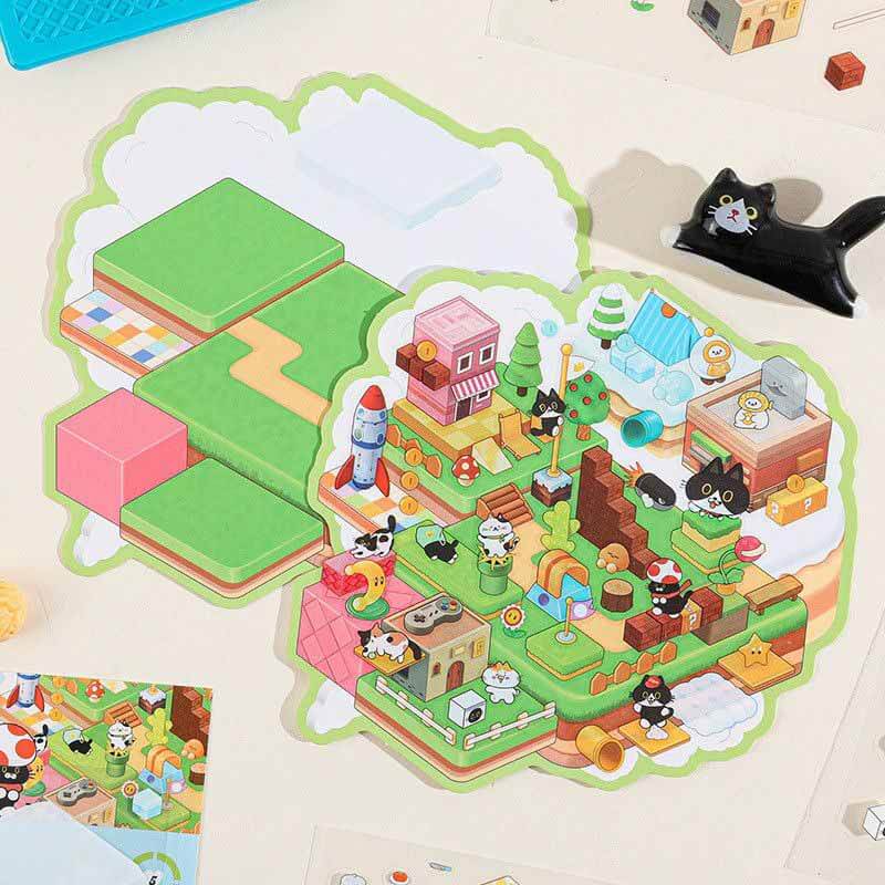 Arcade Life DIY 3D Scene Stickers 4 Cute Miniature Scenes(S)