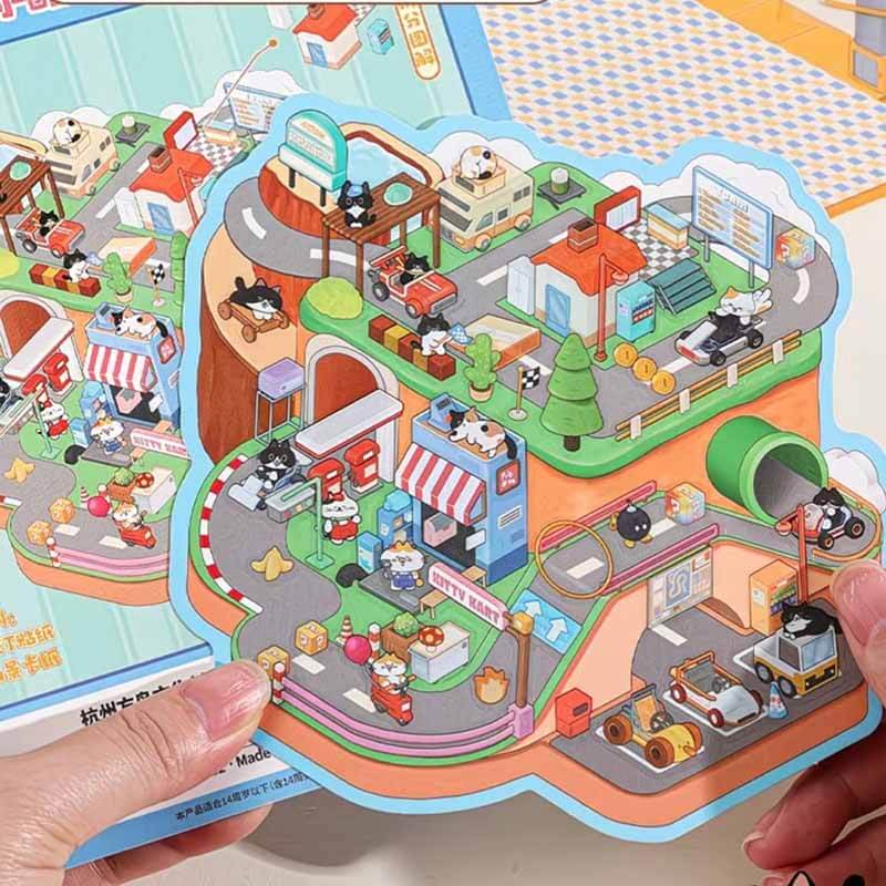 Arcade Life DIY 3D Scene Stickers 4 Cute Miniature Scenes(S)