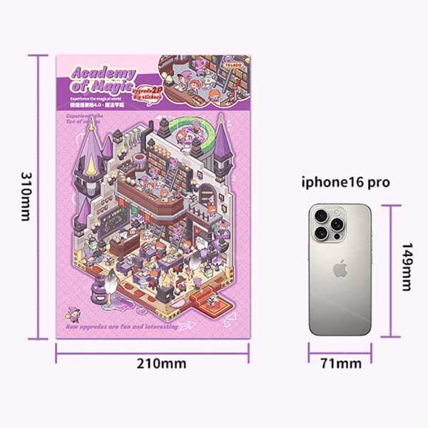 Arcane Crossings DIY 3D Scene Sticker Collection 4 Cute Miniature Scenes