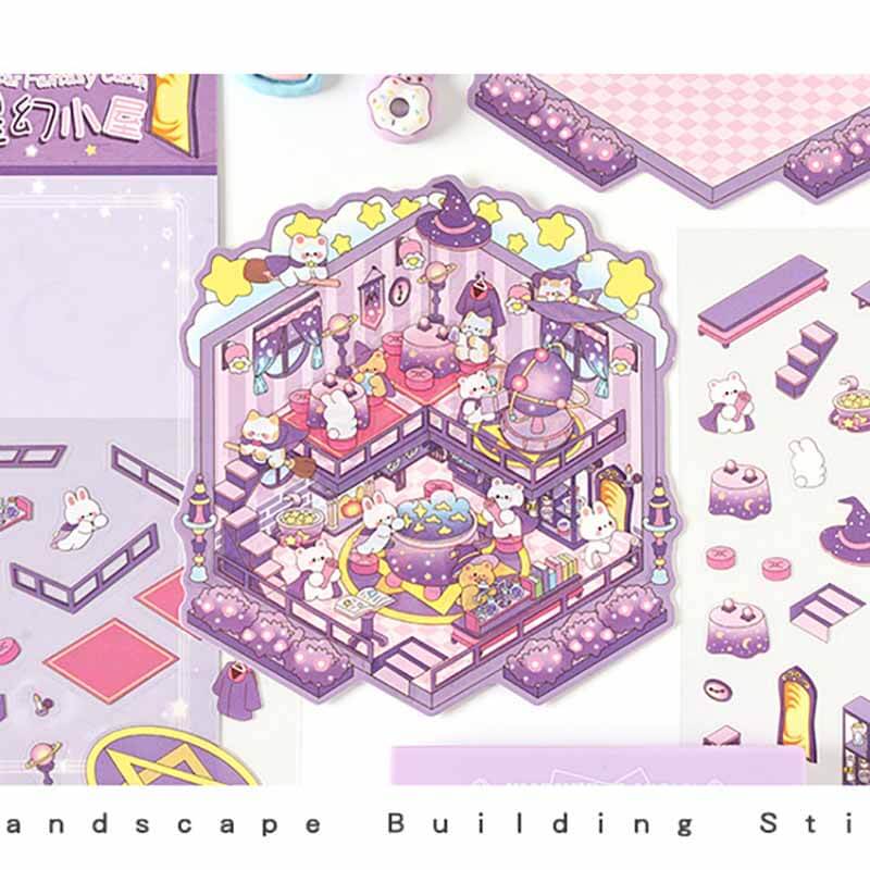 Arcane Dreams DIY 3D Scene Stickers 4 Cute Miniature Scenes (S)