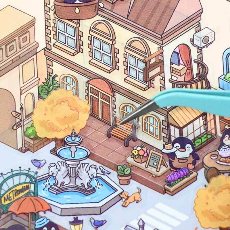 Around the World DIY 3D Scene Stickers 4 Cute Miniature Scenes(S)