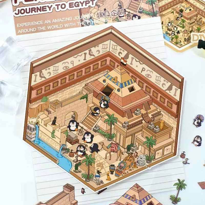 Around the World DIY 3D Scene Stickers 4 Cute Miniature Scenes(S)