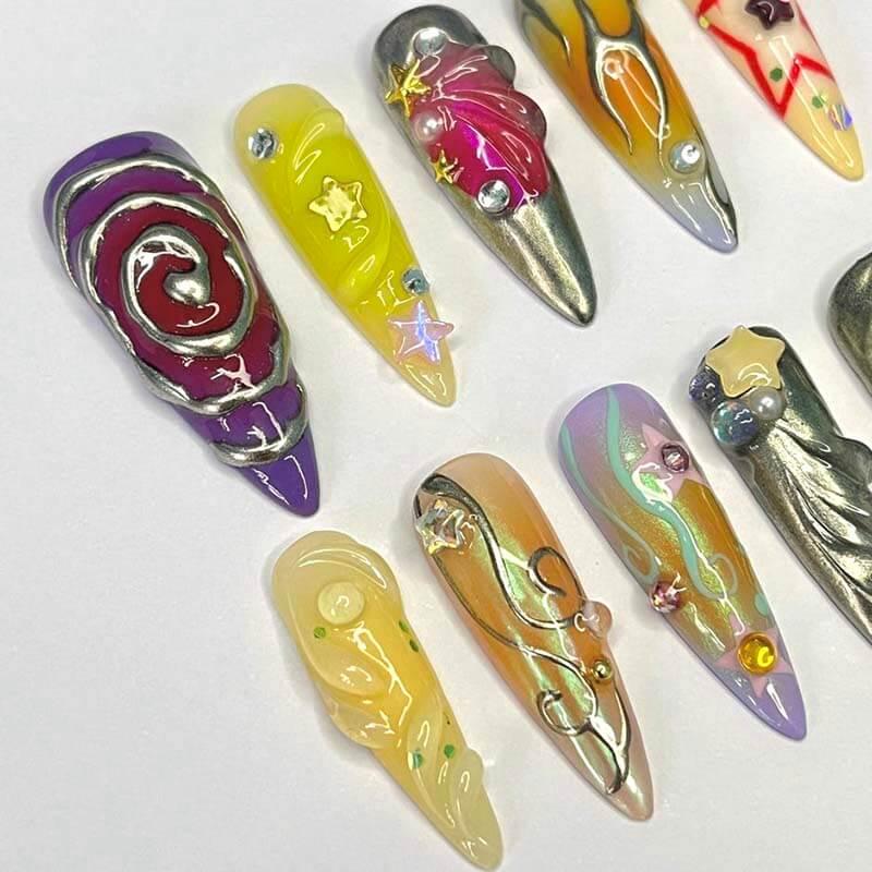 Art Garden Press On Nails Fairy Vibe Remix Beauty Art Garden