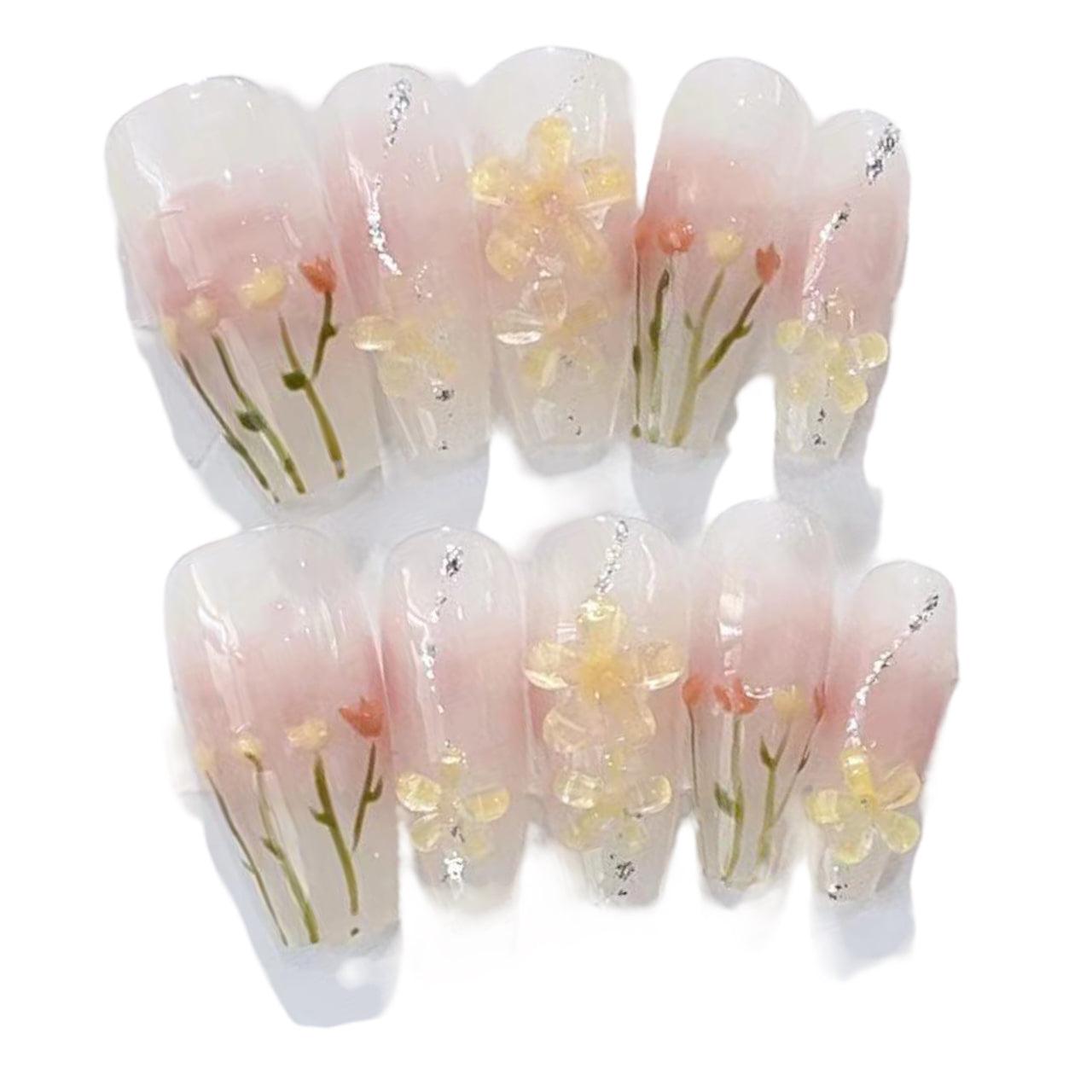 Art Garden Press On Nails Luminous Bloom Beauty Art Garden
