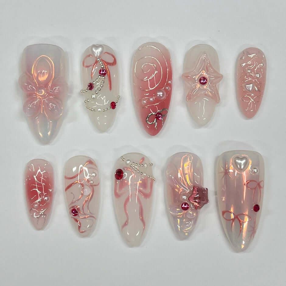 Art Garden Press On Nails Petite Blossom Blush Beauty Art Garden