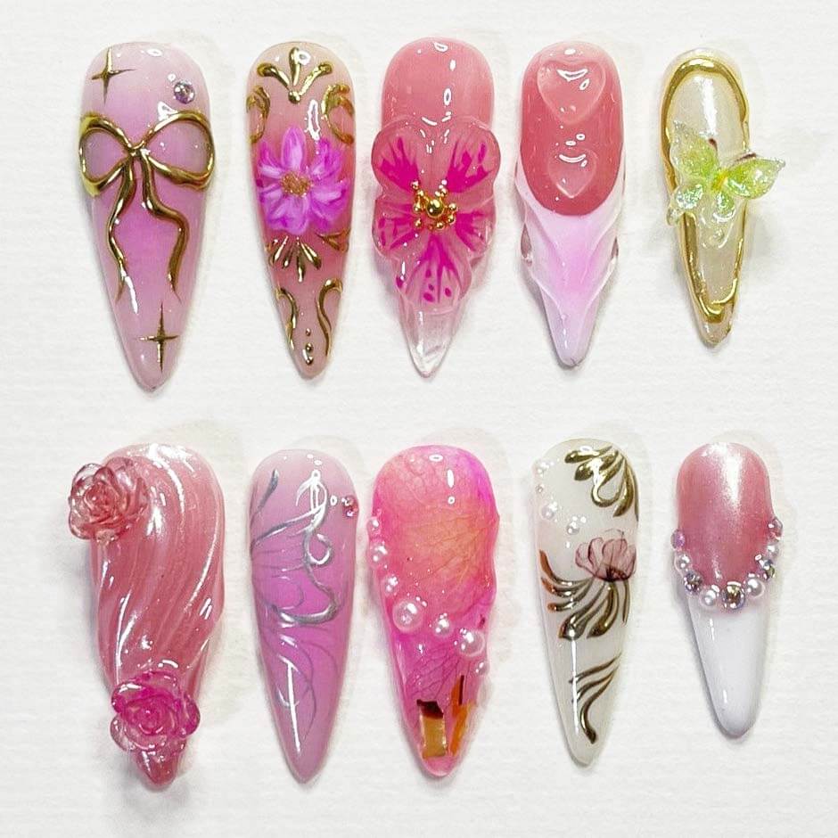 Art Garden Press On Nails Secret Garden Beauty Art Garden