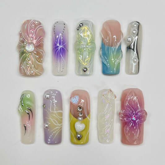 Art Garden Press On Nails Spring Break Beauty Art Garden