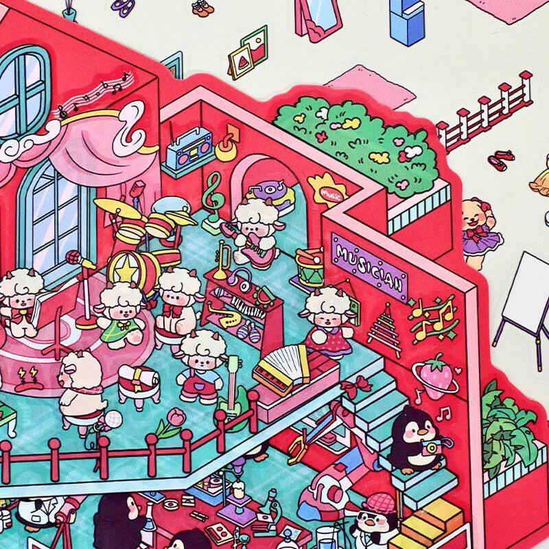 Artsy Hideouts DIY 3D Scene Stickers 2 Cute Miniature Scenes(L)