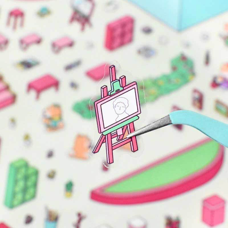 Artsy Hideouts DIY 3D Scene Stickers 2 Cute Miniature Scenes(L)