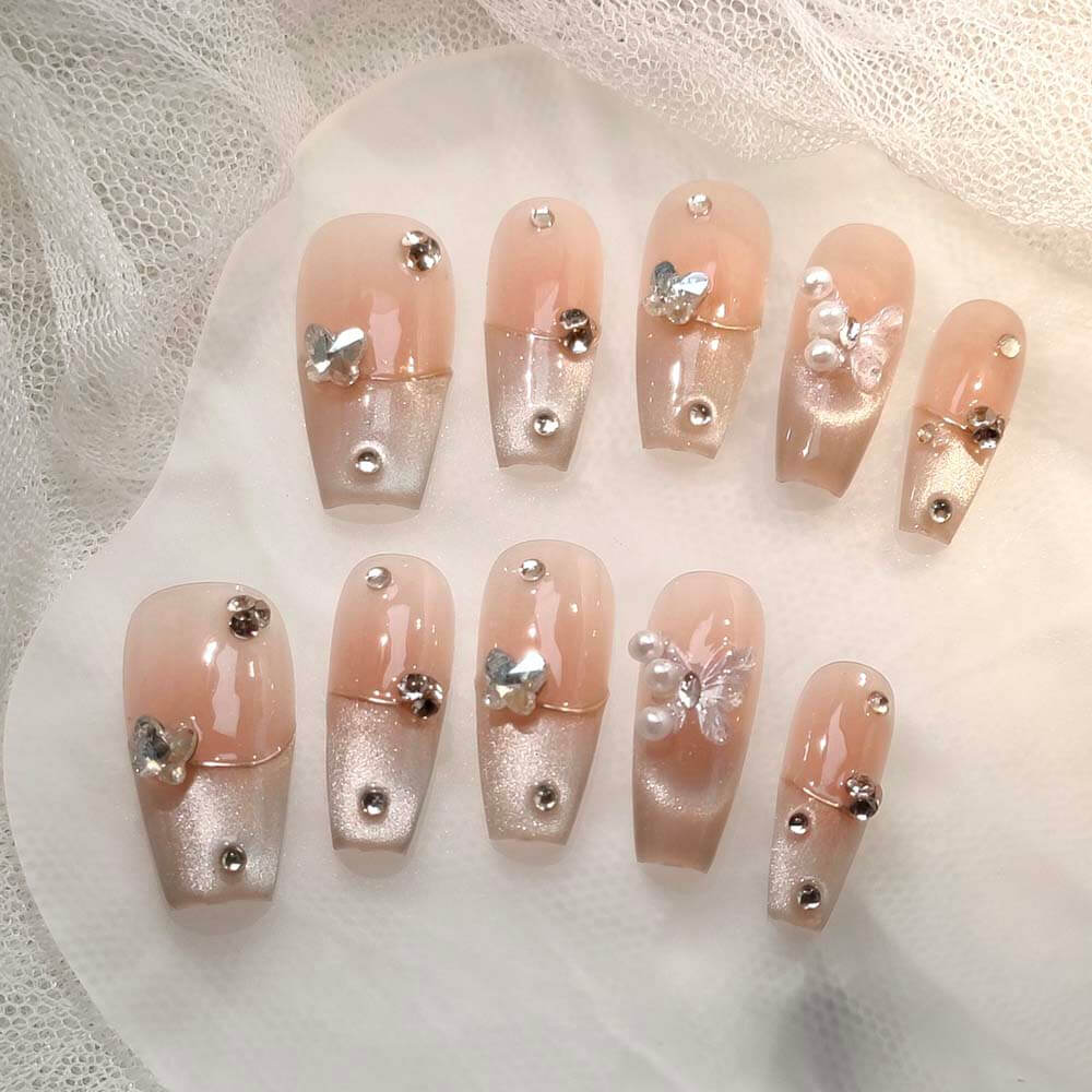 Art Garden Press On Nails Aurora Cat Eye 27