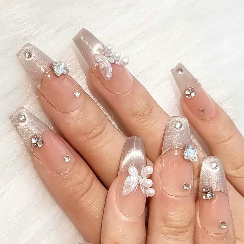 Art Garden Press On Nails Aurora Cat Eye 27