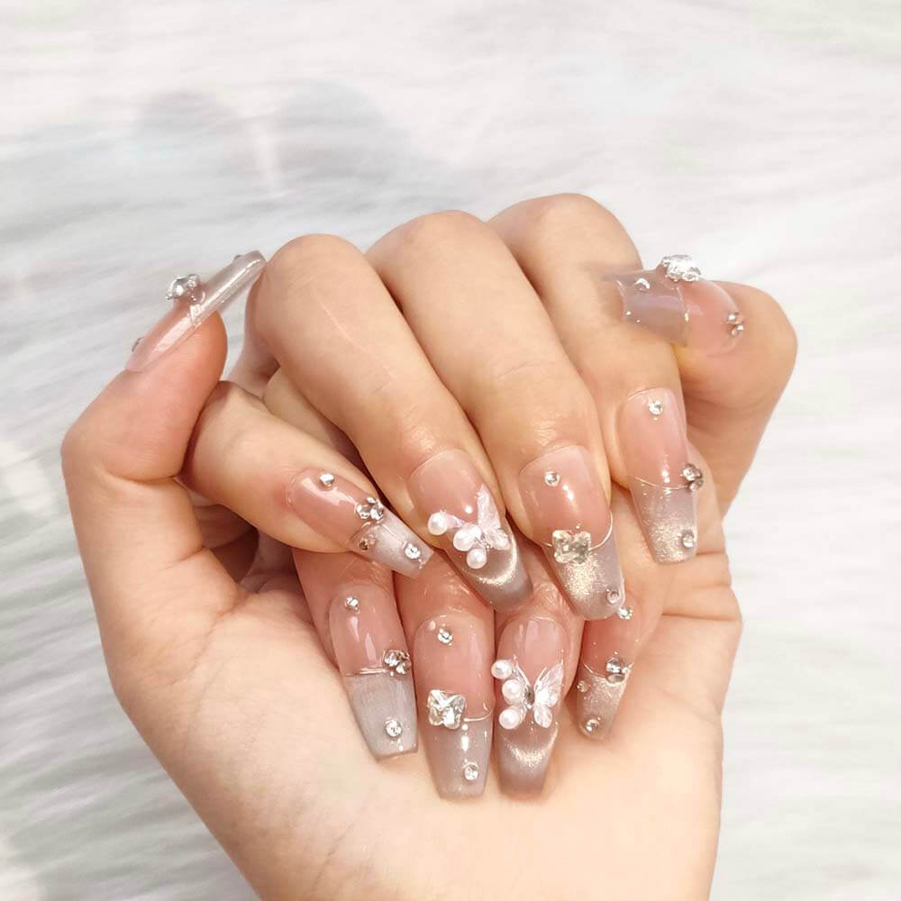 Art Garden Press On Nails Aurora Cat Eye 27