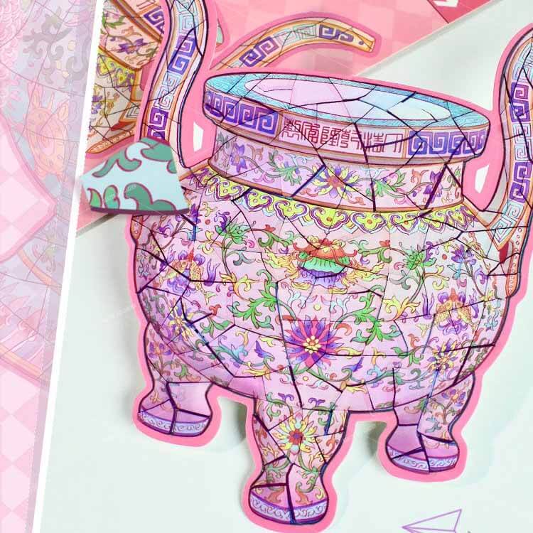 Auspicious Treasures DIY 3D Scene Stickers 2 Cute Miniature Scenes(L)