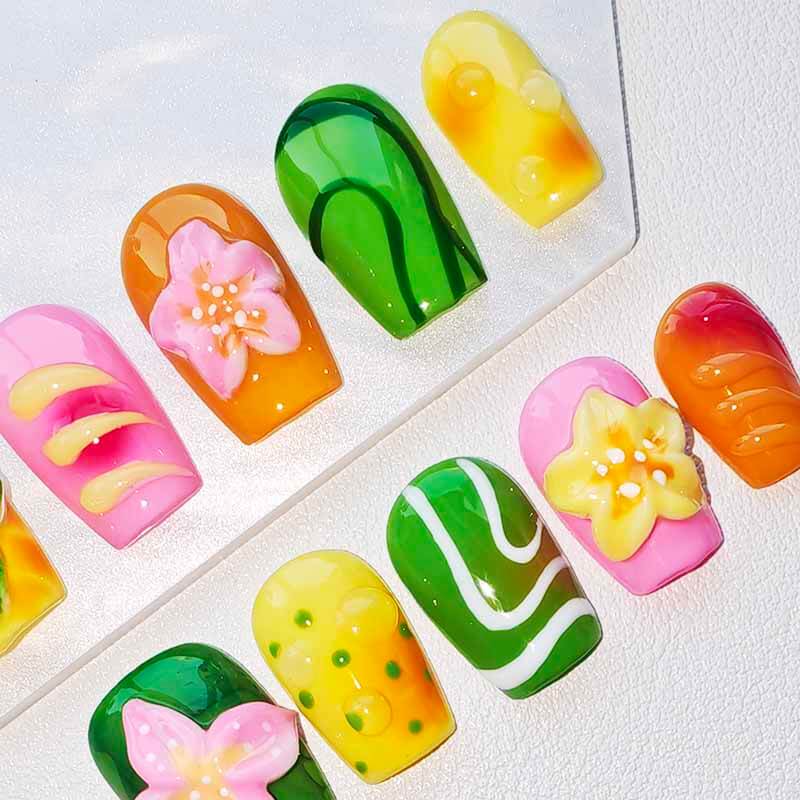 Beauty Art Garden Press On Nail Beach Smoothie 207
