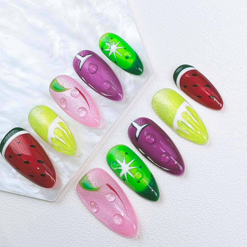Beauty Art Garden Press On Nails Berry Bay 148
