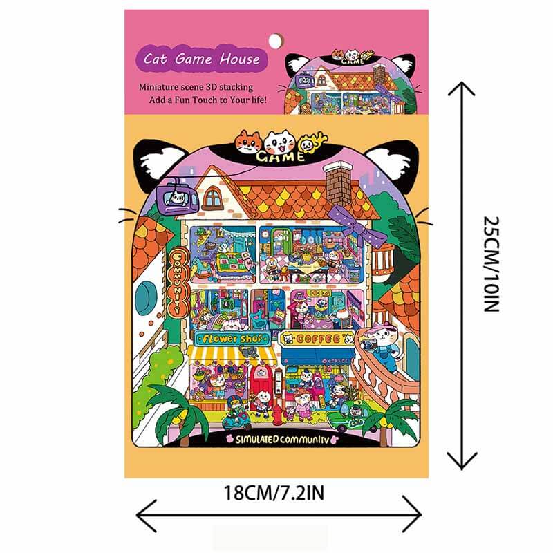 Berry Nice Day DIY 3D Scene Stickers 4 Cute Miniature Scenes(L)