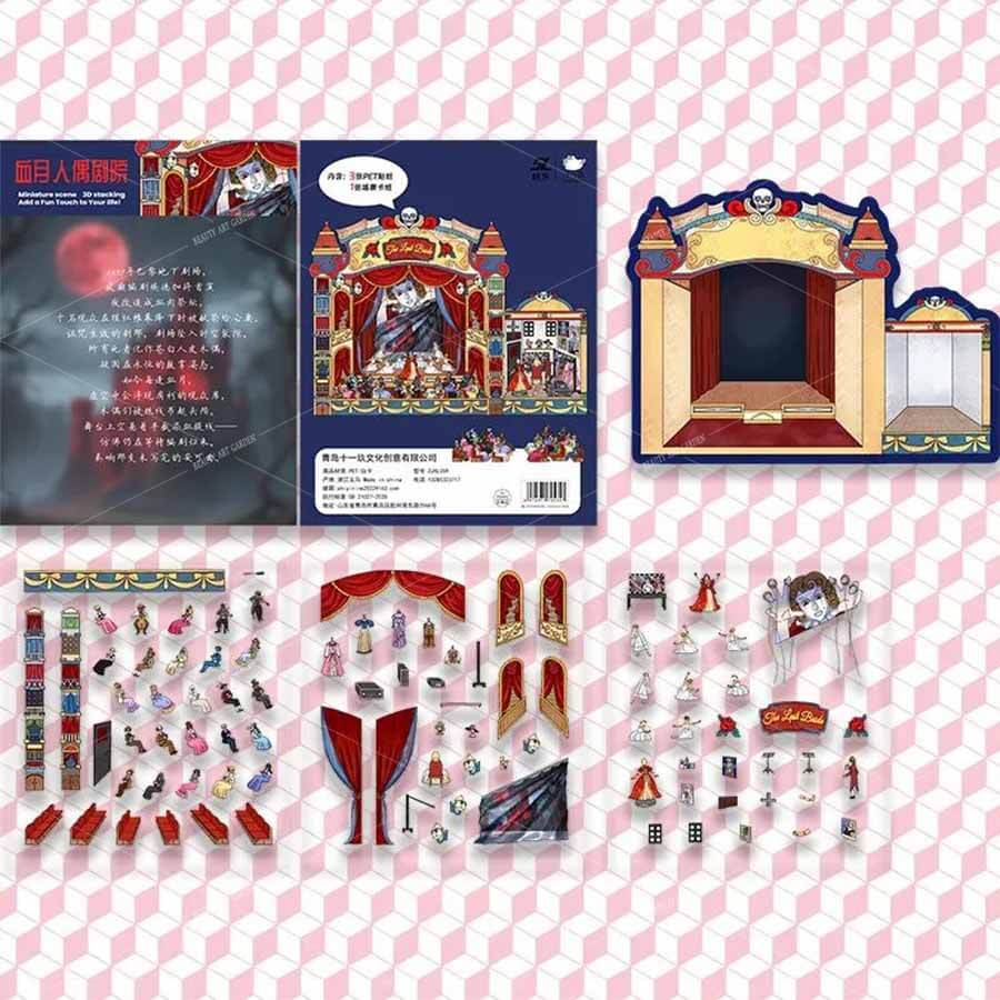 Bloody Carnival DIY 3D Scene Stickers 4 Cute Miniature Scenes(S)