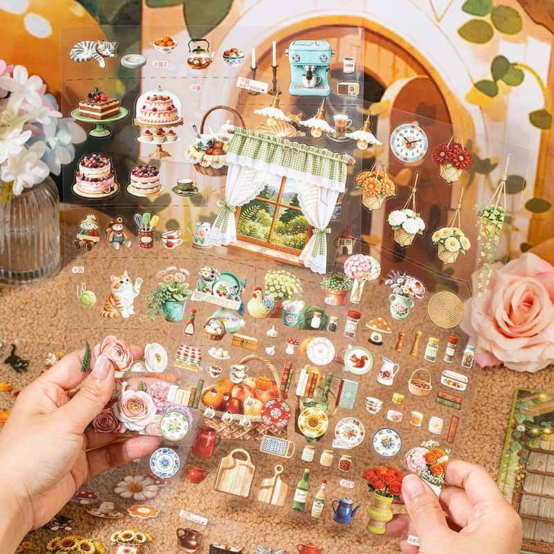 Blooming Verse DIY 3D Scene Stickers With Guide Lines(L)