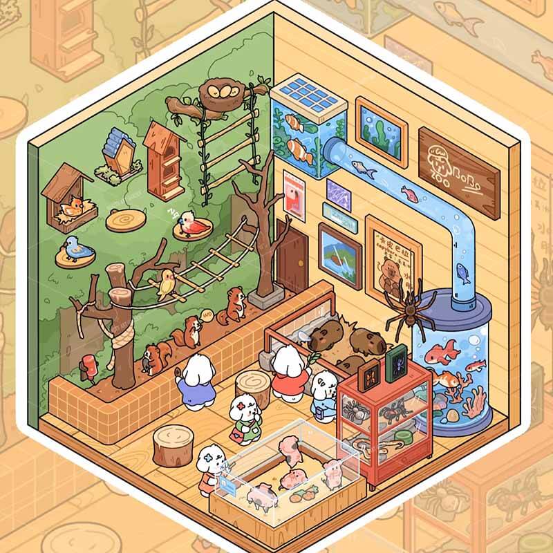 Bobo Puppy Hopscotch Book DIY 3D Scene Stickers Adorable Miniature Scenes(S)