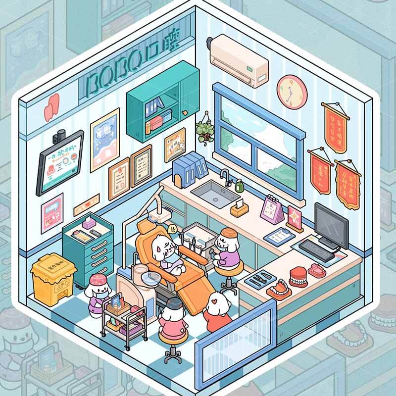 Bobo Puppy Hopscotch Book DIY 3D Scene Stickers Adorable Miniature Scenes(S)