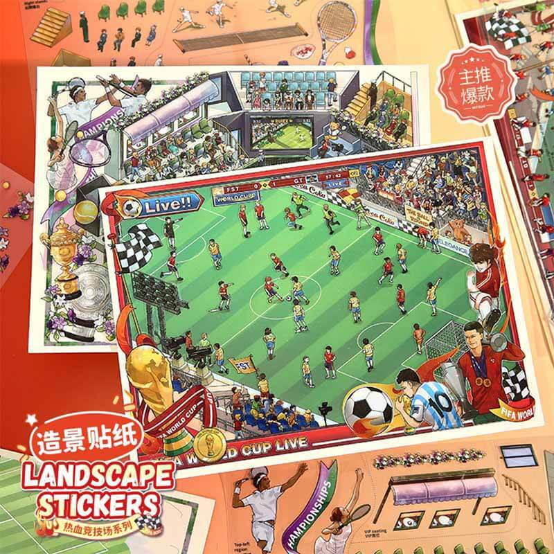 Box Adventure DIY 3D Scene Stickers 2 Cute Scenes(L)