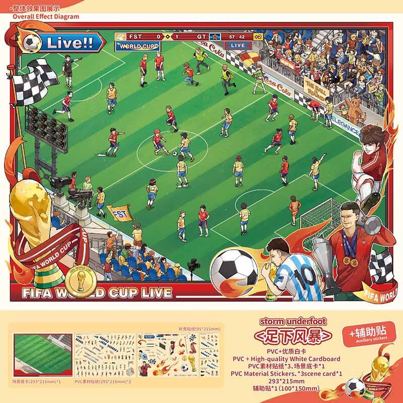 Box Adventure DIY 3D Scene Stickers 2 Cute Scenes(L)
