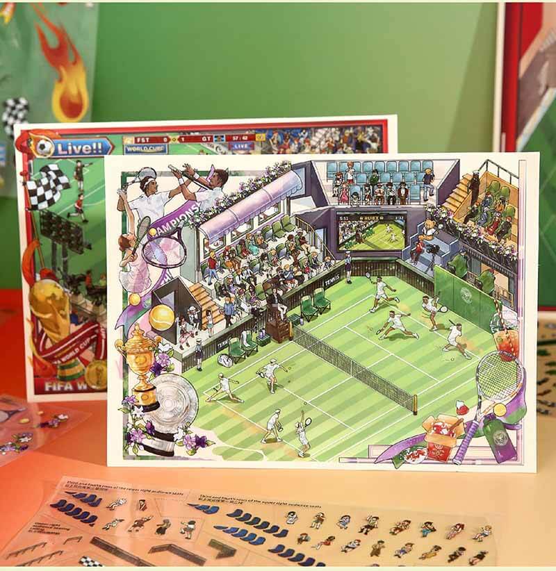 Box Adventure DIY 3D Scene Stickers 2 Cute Scenes(L)