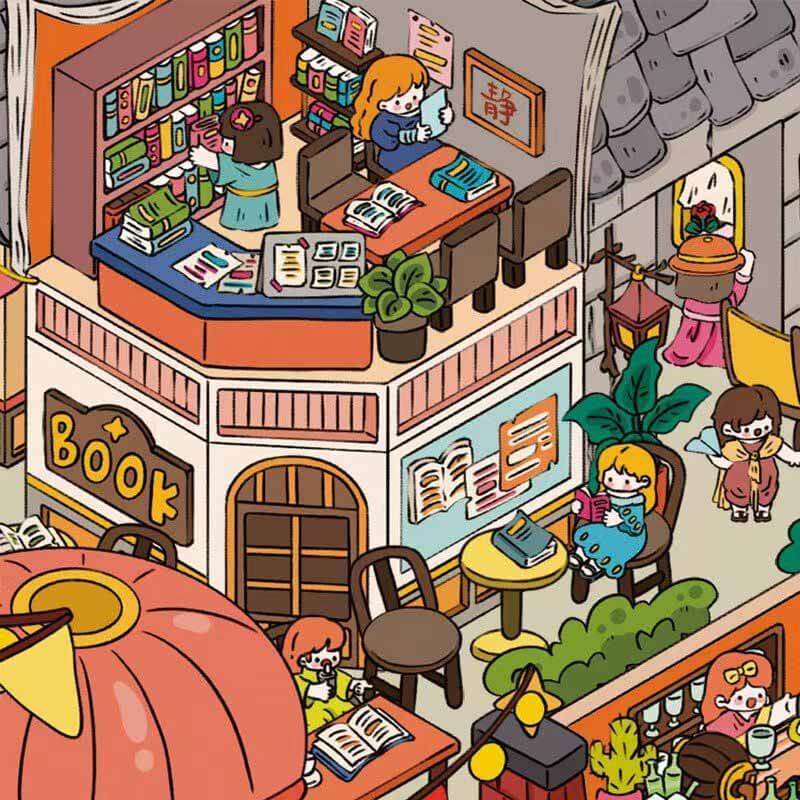 Tang Palace Banquet DIY 3D Scene Stickers Cute Scenes(XXL)