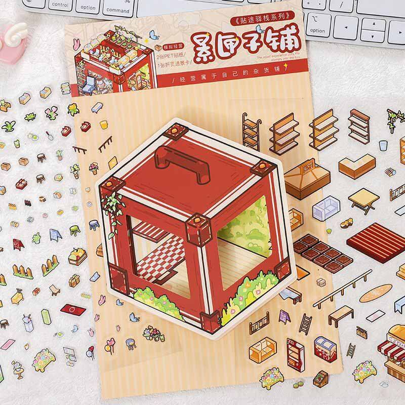 Cabinet of Moment DIY 3D Scene Stickers 2 Cute Miniature Scenes(S)