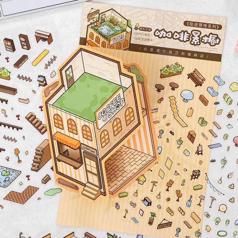 Cabinet of Moment DIY 3D Scene Stickers 2 Cute Miniature Scenes(S)